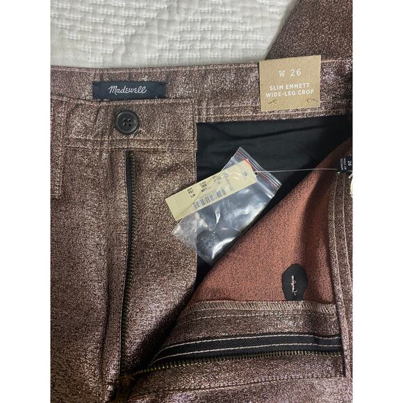 NWT MADEWELL JEANS PANTS 26 ROSEGOLD HOLIDAYS FESTIVE PREPPY CHRISTMAS - Picture 5 of 14